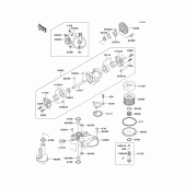 Схема узла: Масляный насос & Масляный фильтр для Kawasaki ZX1100 GPZ1100