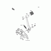 Схема вузла: Педаль гальма/Torque Link для Kawasaki EN650 Vulcan S ABS