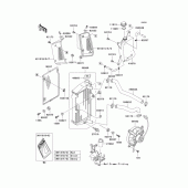 Схема узла: Радиатор для Kawasaki KL650 KLR650