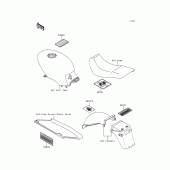 Схема вузла: Інформаційні наклейки для Kawasaki EX500 GPZ500S