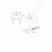 Схема вузла: Decals(red)(e12)(ca,us) для Kawasaki ZX600 ZZ-R600