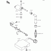 Схема вузла: Система запалювання для Kawasaki BJ250 Estrella RS