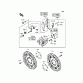 Схема вузла: Переднє гальмо для Kawasaki ER650 ER-6N