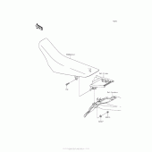 Схема вузла: Сидіння для Kawasaki KLX140 KLX140L