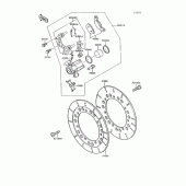 Схема вузла: Переднє гальмо для Kawasaki ZG1200 Voyager XII