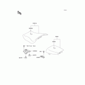 Схема вузла: Сидіння для Kawasaki ZX600 Ninja ZX-6R