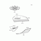 Схема вузла: Наклейки (Синій F6F) для Kawasaki ZR400 ZRX-II