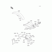 Схема вузла: Крило для Kawasaki KL250 KL250 Super Sherpa