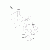 Схема вузла: Сидіння для Kawasaki VN1500 Vulcan 1500 Classic