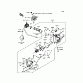Схема вузла: Повітряний фільтр Kawasaki KLX125 KLX125