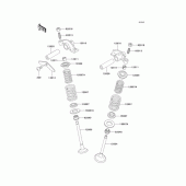 Схема вузла: Рокер & Клапан для Kawasaki BJ250 Estrella RS
