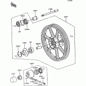 Схема узла: Ступица переднего колеса для Kawasaki VN750 VN750 Twin