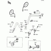 Схема вузла: Кермо & Пульт управління рульовим для Kawasaki VN1500 VN-15 SE
