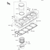 Схема вузла: Циліндр & Поршень для Kawasaki ZX1100 ZZ-R1100