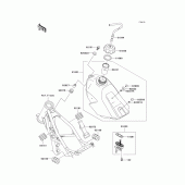 Схема узла: Топливный бак для Kawasaki KX85 KX85-II