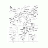 Схема вузла: Cowling(zx900-f1h) для Kawasaki ZX900 Ninja ZX-9R