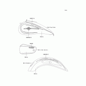 Схема вузла: Наклейки для Kawasaki VN1600 Vulcan 1600 Mean Streak