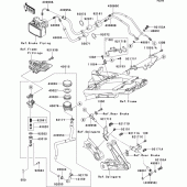Схема узла: Задний тормозной цилиндр (1/2) для Kawasaki ZG1400 1400GTR ABS