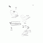 Схема вузла: Інформаційні наклейки для Kawasaki EX250 ZZR250