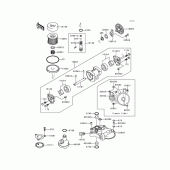 Схема узла: Масляный насос & Масляный фильтр для Kawasaki ZG1200 Voyager XII