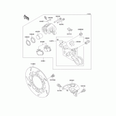 Схема вузла: Заднє гальмо для Kawasaki KLX650 KLX650