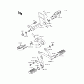 Схема узла: Подножки для Kawasaki KLX650 KLX650 Motard