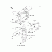 Схема вузла: Задній амортизатор для Kawasaki ZG1400 Concours 14