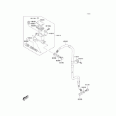 Схема вузла: Передній гальмівний циліндр для Kawasaki KLX400 KLX400SR