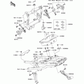 Схема вузла: Кріплення двигуна для Kawasaki ZX636 Ninja ZX-6R