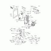 Схема вузла: Радіатор (1/2) для Kawasaki VN1600 Vulcan 1600 Nomad