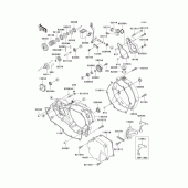 Схема вузла: Engine cover(s)(1/2) для Kawasaki KX250/ KX252 KX250