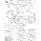 Схема вузла: Cowling lowers(1/3) для Kawasaki ZX600 ZZ-R600