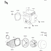Схема узла: Воздушный фильтр для Kawasaki KX500