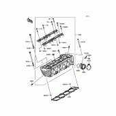 Схема вузла: Головка циліндра для Kawasaki ZR800 Z800