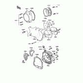 Схема узла: Крышка двигателя для Kawasaki ZX400 Z400FII