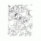 Схема узла: Радиатор для Kawasaki EL250 Eliminator 250SE