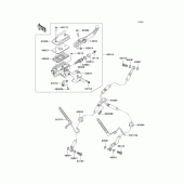 Схема вузла: Передній гальмівний циліндр для Kawasaki VN1700 Vulcan 1700 Voyager