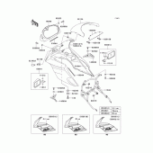Схема вузла: Cowling(1/2) для Kawasaki EX500 GPZ500S