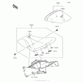 Схема вузла: Сидіння для Kawasaki ZX636 Ninja ZX-6R ABS KRT Edition