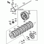 Схема вузла: Зчеплення для Kawasaki VN750 VN750 Twin