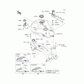 Схема вузла: Паливний бак для Kawasaki ZR750 Z750R ABS