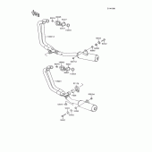 Схема узла: Выхлопная система (s) для Kawasaki ZX600 GPX600R