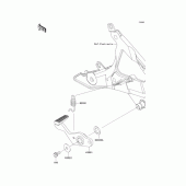 Схема узла: Лапка тормоза для Kawasaki EX400 Ninja 400R ABS