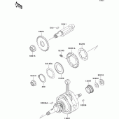 Схема вузла: Колінчастий вал для Kawasaki BN125 Eliminator