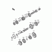 Схема вузла: Трансмісія для Kawasaki KX85 KX85