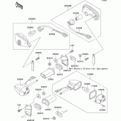 Схема узла: Поворотники для Kawasaki EX250 ZZR250