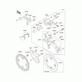 Схема вузла: Заднє гальмо для Kawasaki KX450 KX450F