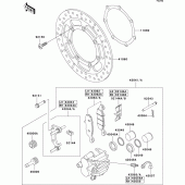 Схема узла: Передний тормоз для Kawasaki VN1500 VN1500 Classic Tourer Fi
