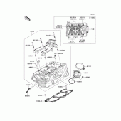 Схема вузла: Головка циліндра для Kawasaki ER650 ER-6N ABS