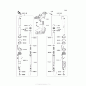 Схема вузла: Вилка передньої осі для Kawasaki AX125 Fury 125R